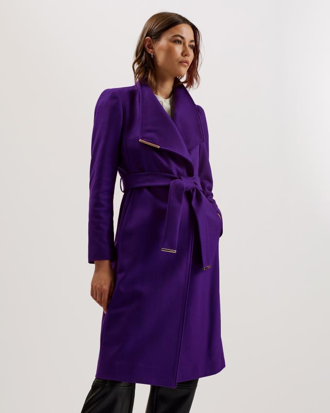 Manteau Ted Baker Wool Wrap Violette Foncé Femme | VCY-66807703